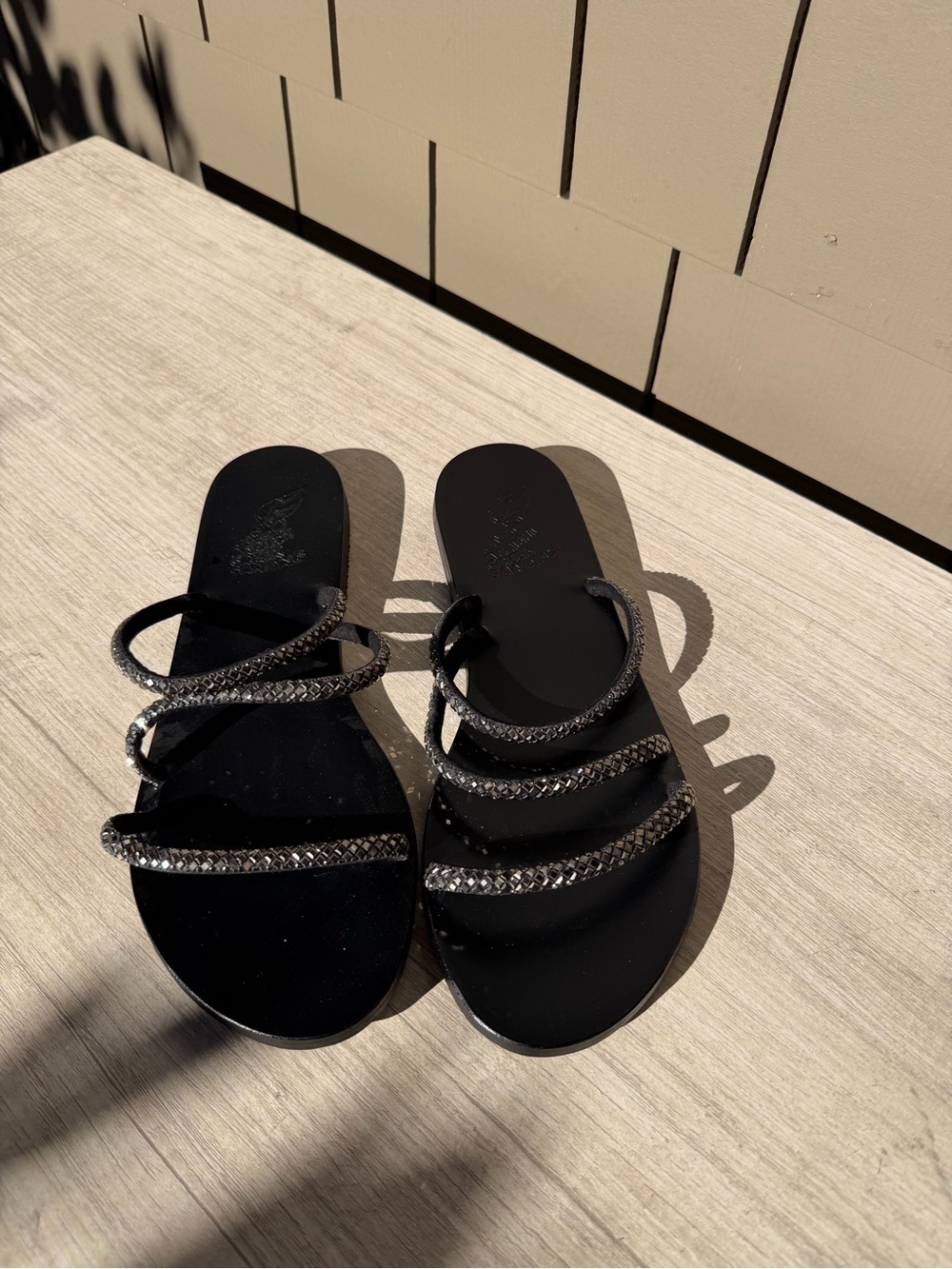 Ancient Greek Sandals Polytimi Crystal-Embellished Sandal
